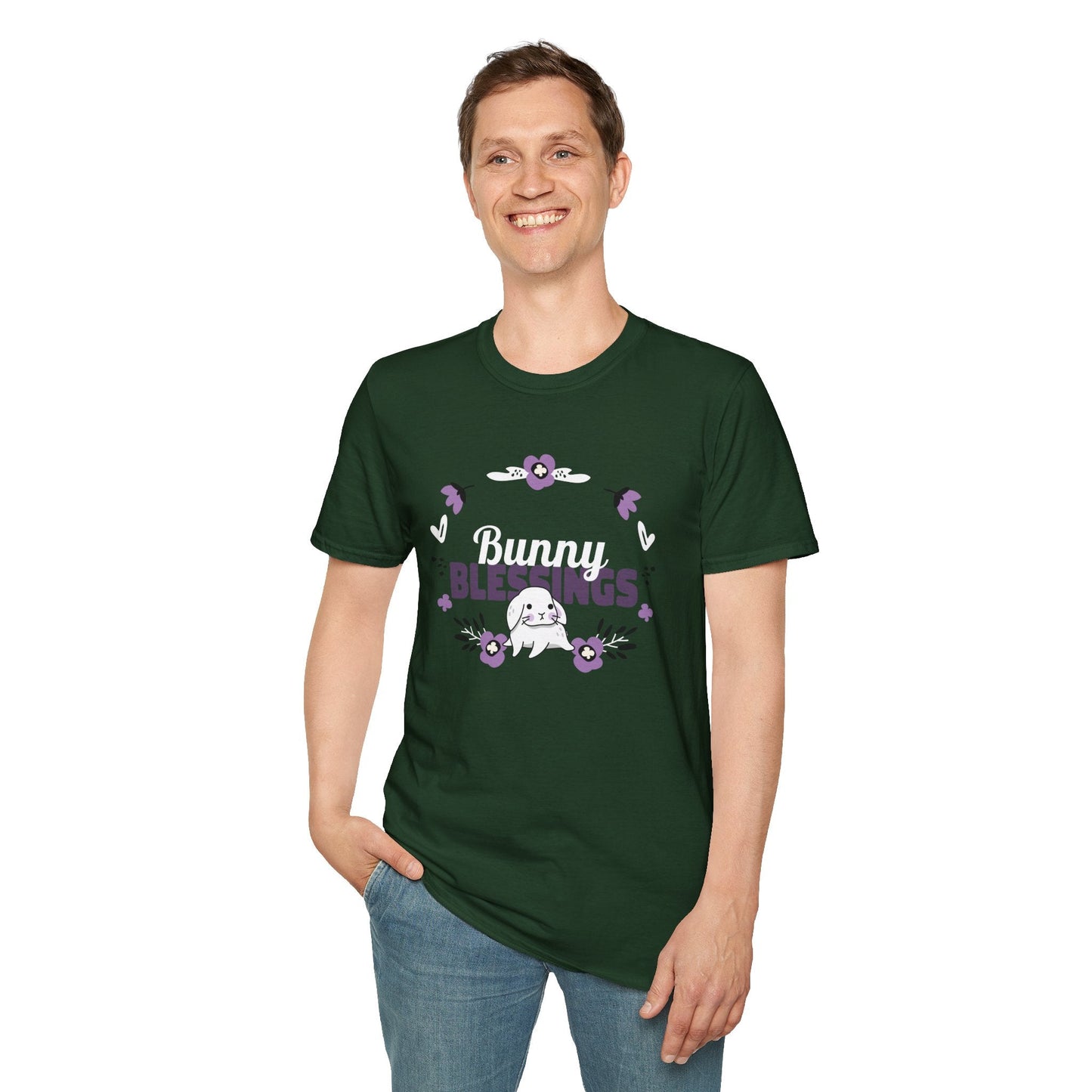 Easter Bunny T Shirt Unisex Gildan Softstyle 64000 Tee With Easter Signature Design