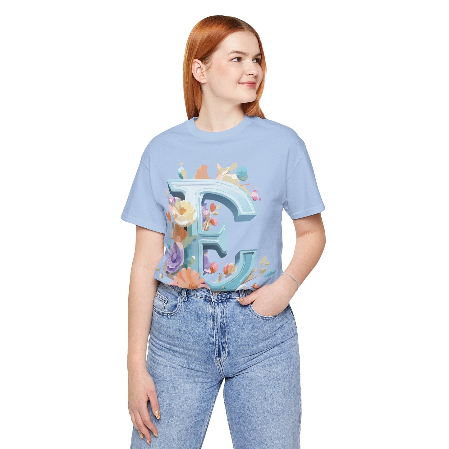 Unisex Letter E  Graphic Tee Featuring Vintage Inspired Artwork Collection