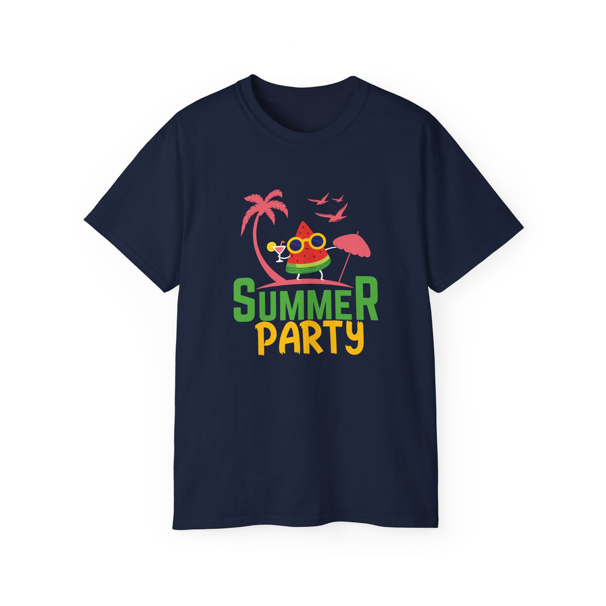 Summer Party Frog Tee | Tropical Palm Cocktail Design