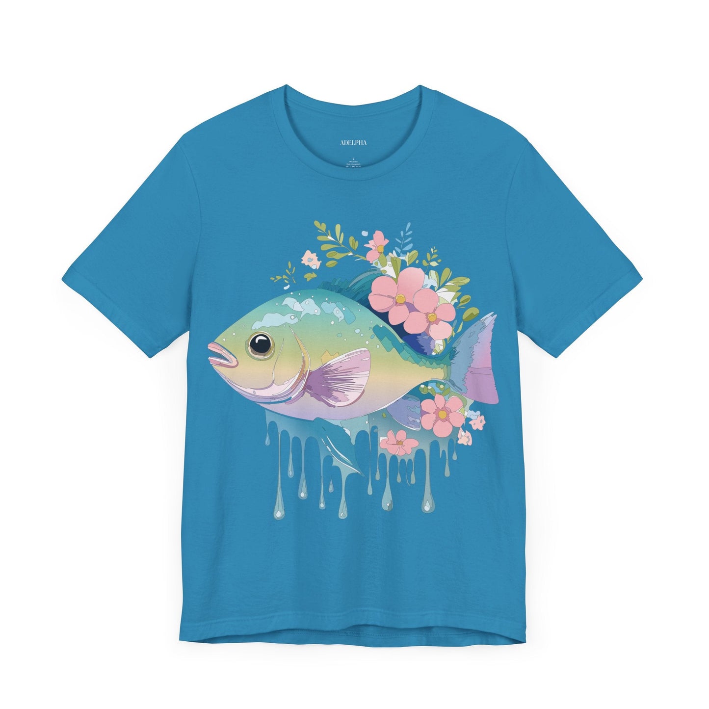 Fish Graphic Unisex 100 Cotton Vintage Artwork Tee 1