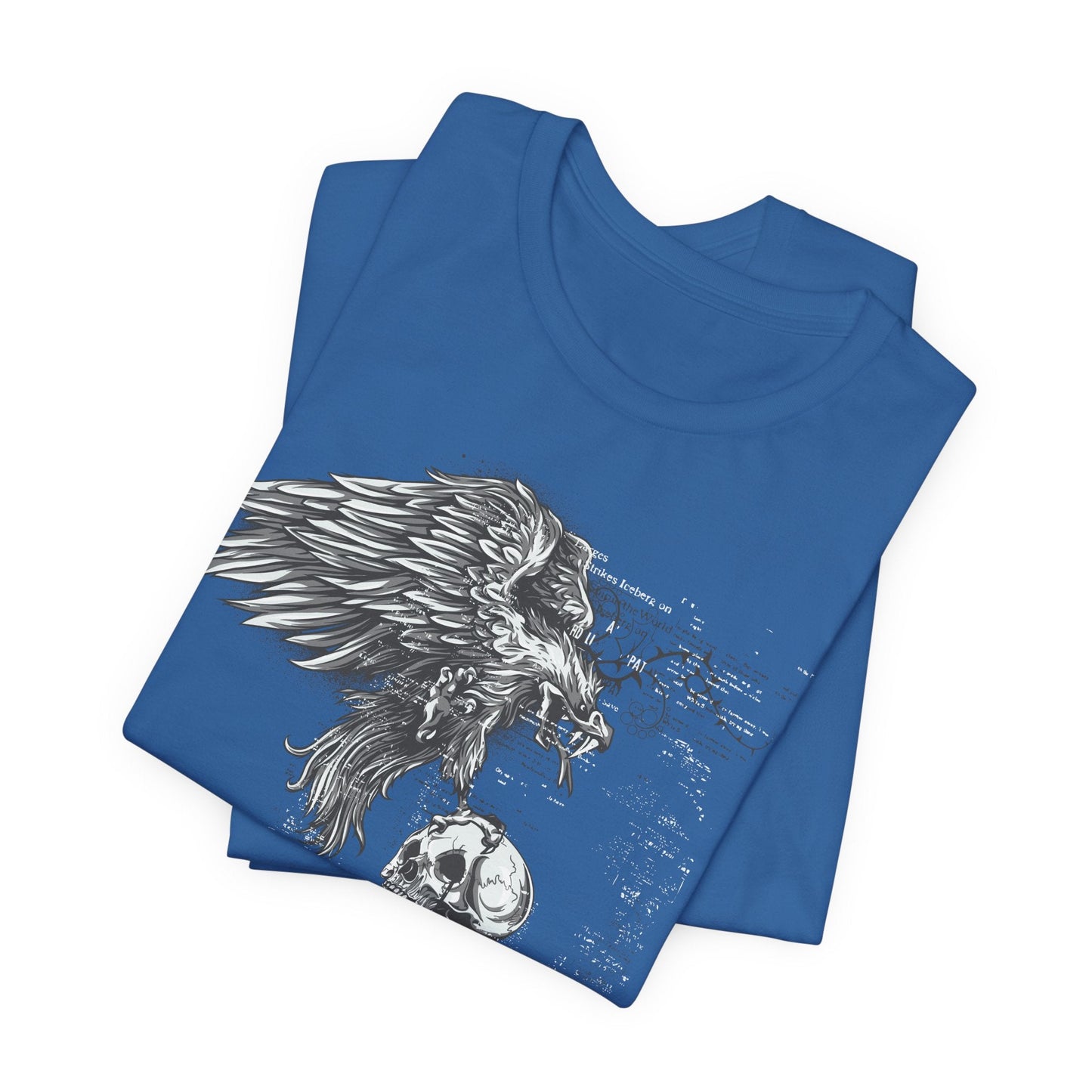 Raven and Skull Illustration Graphic Unisex Cotton T-Shirt r19