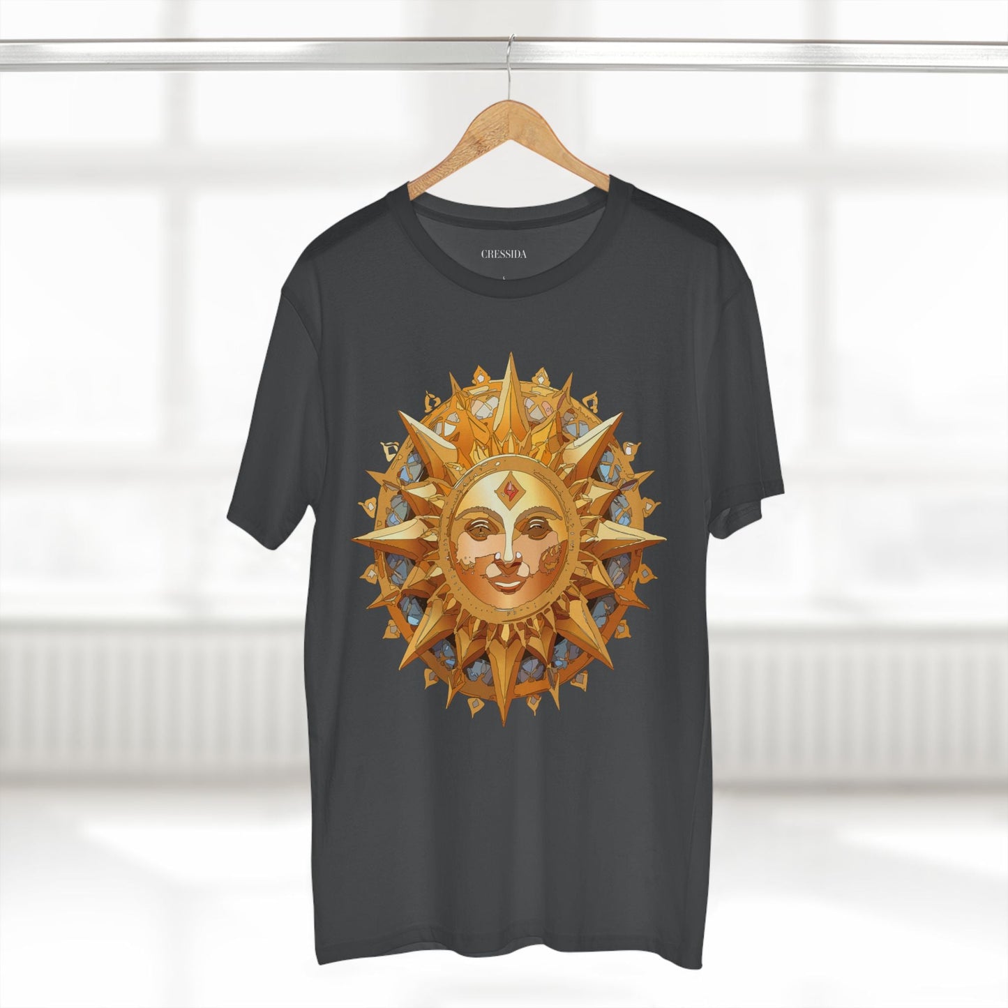 Gold Sun Graphic Unisex 100 Cotton T-Shirt with Golden Art Design 18