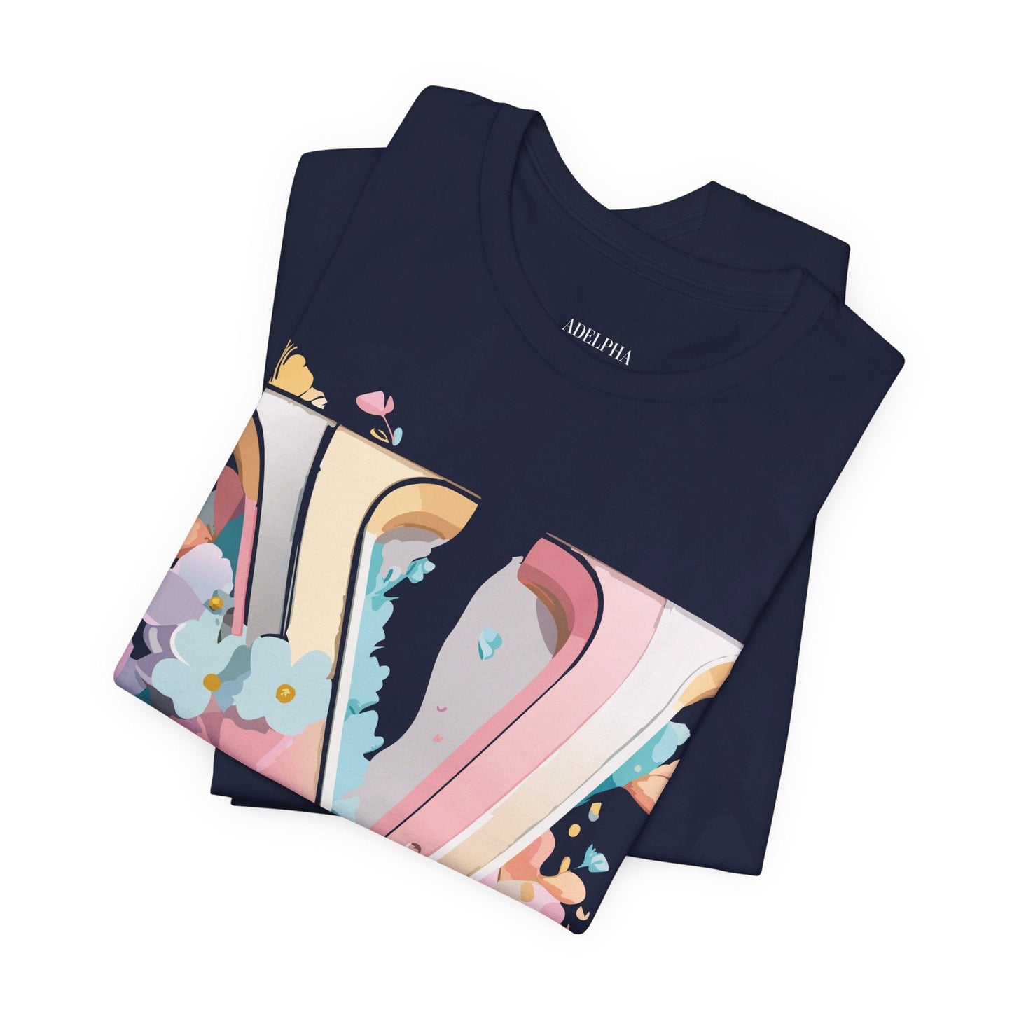 Letter V Graphic Tee Unisex Jersey Short Sleeve Vintage Inspired Art Design