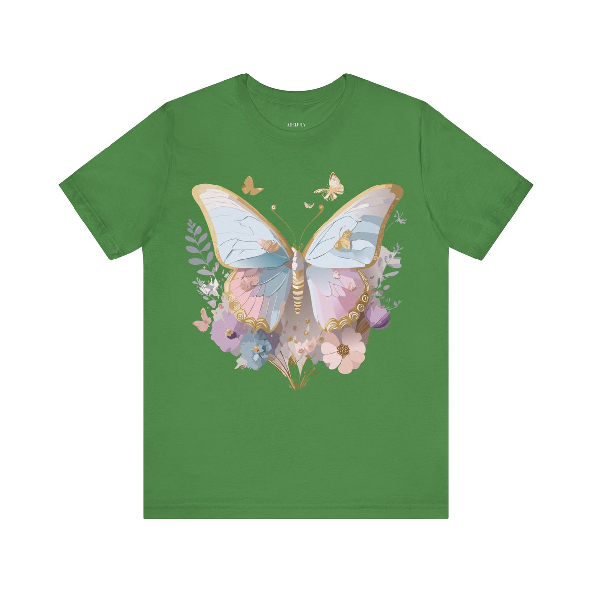 Butterfly Graphic Unisex Cotton Bella+Canvas Tee with Art Design n51