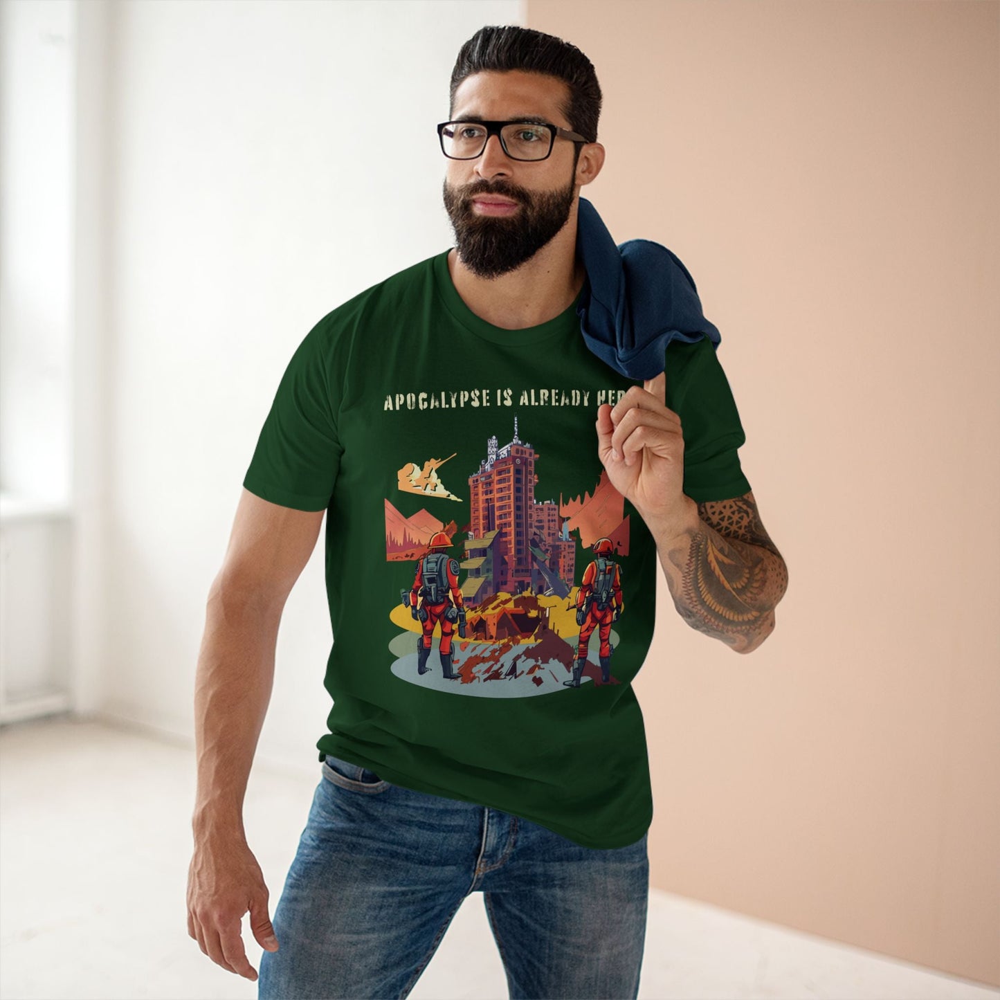 Cataclysm Doomsday Unisex Premium Cotton Tee With Original Art Design Retro2Nova