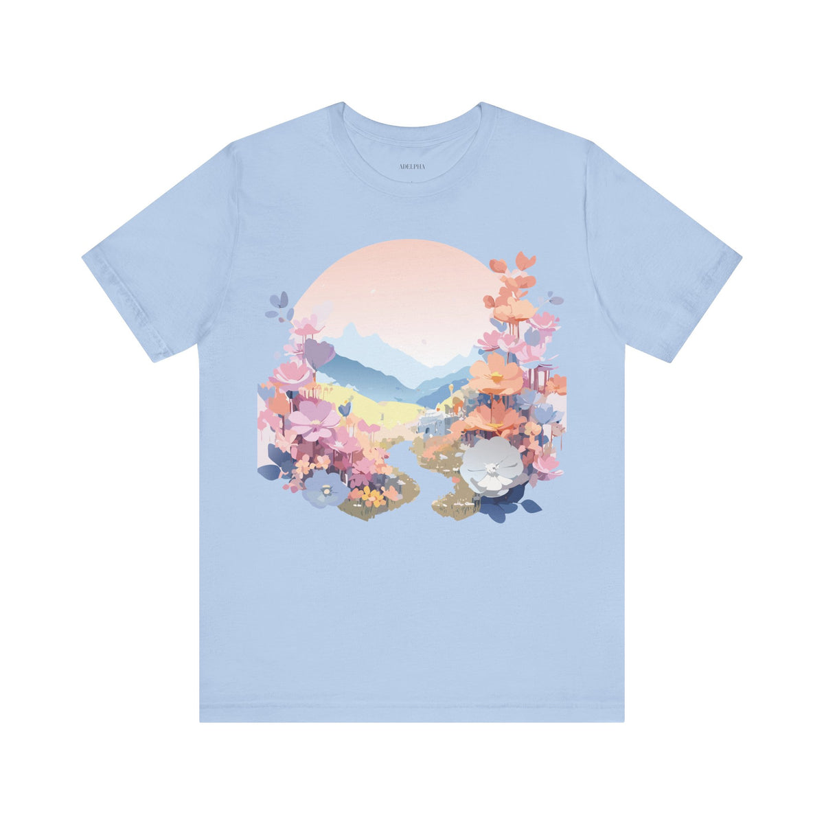 Floral Graphic Tee Shirt - Bella+Canvas Unisex 100 Cotton 18