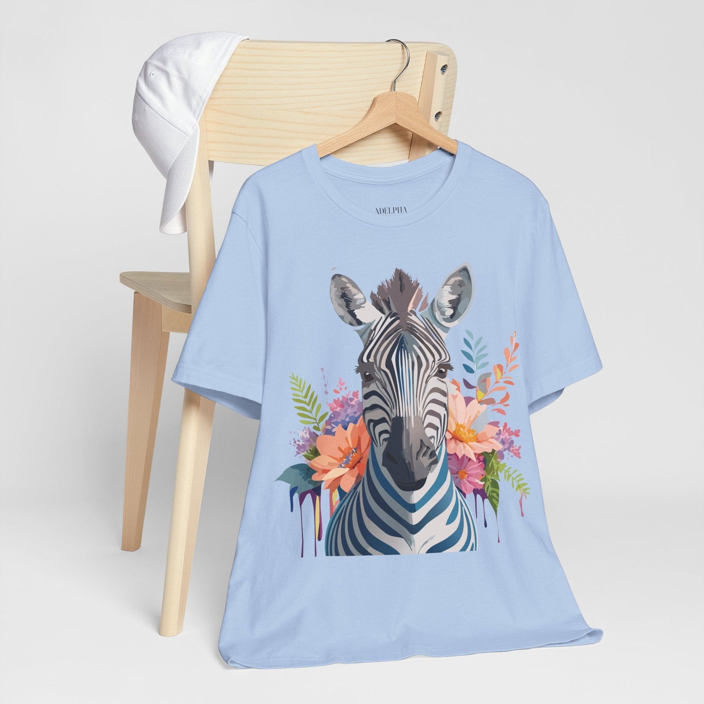 Zebra Graphic Unisex 100 Cotton Vintage Animal Art T-Shirt 1