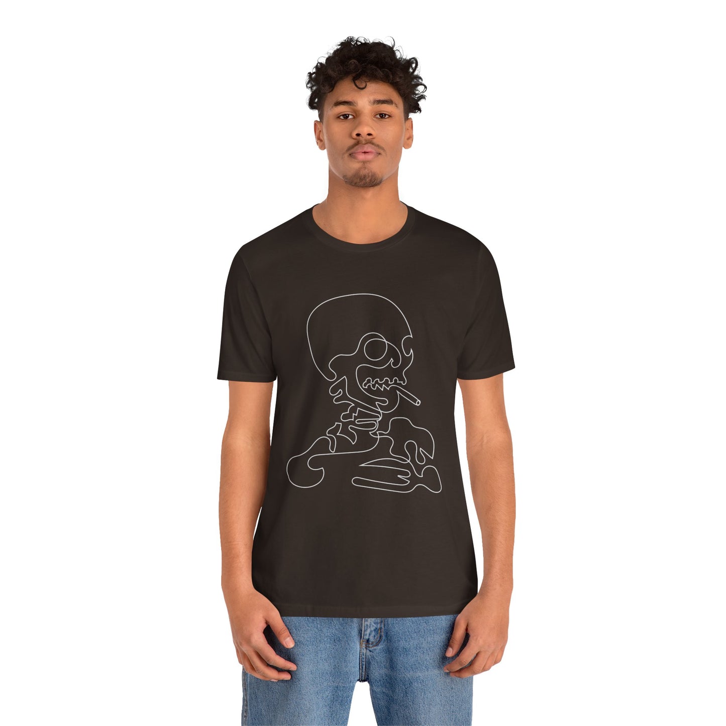 Unisex Cotton Tee Shirt with Skull