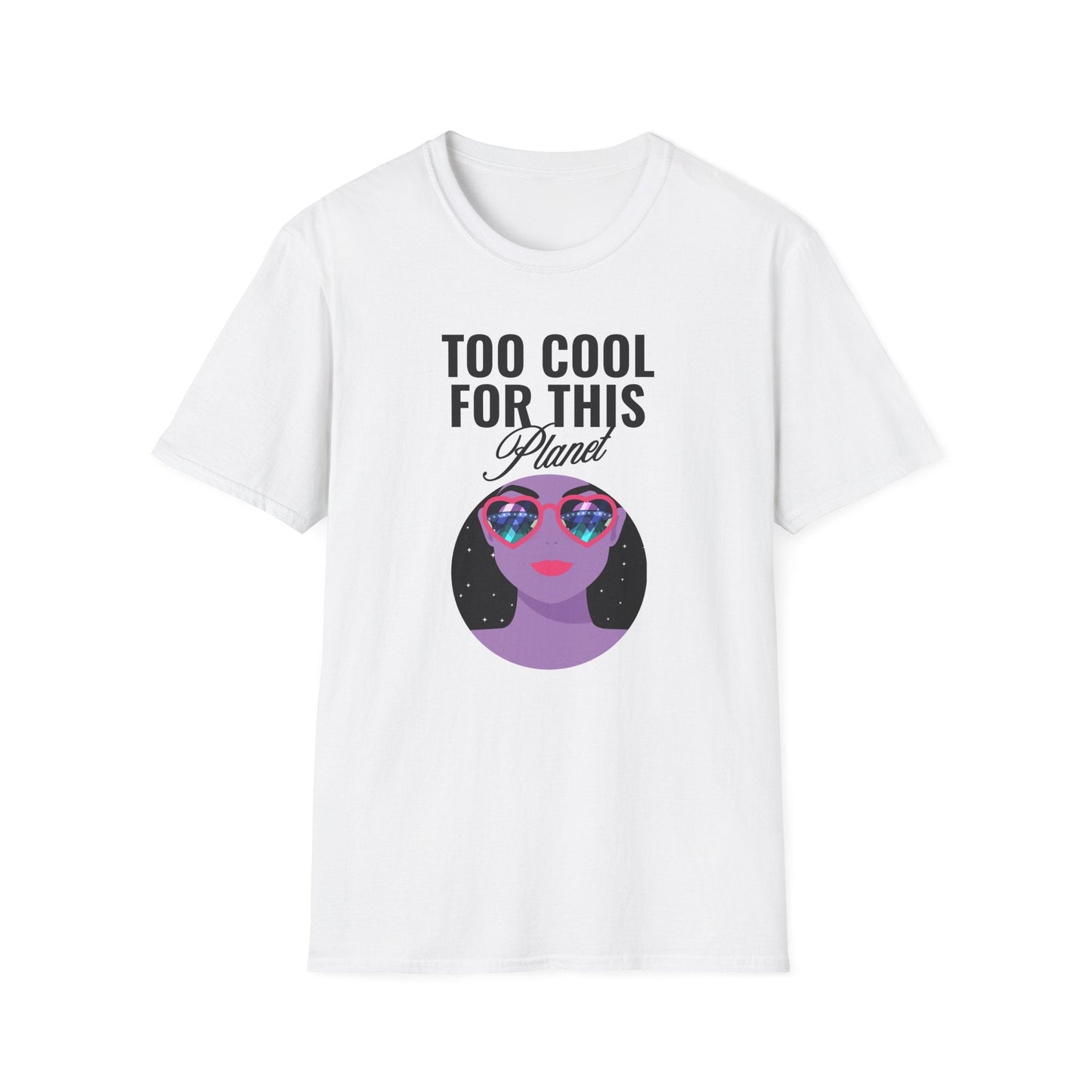 Too Cool For This Planet TShirt  Retro Alien Sunglasses Graphic Tee