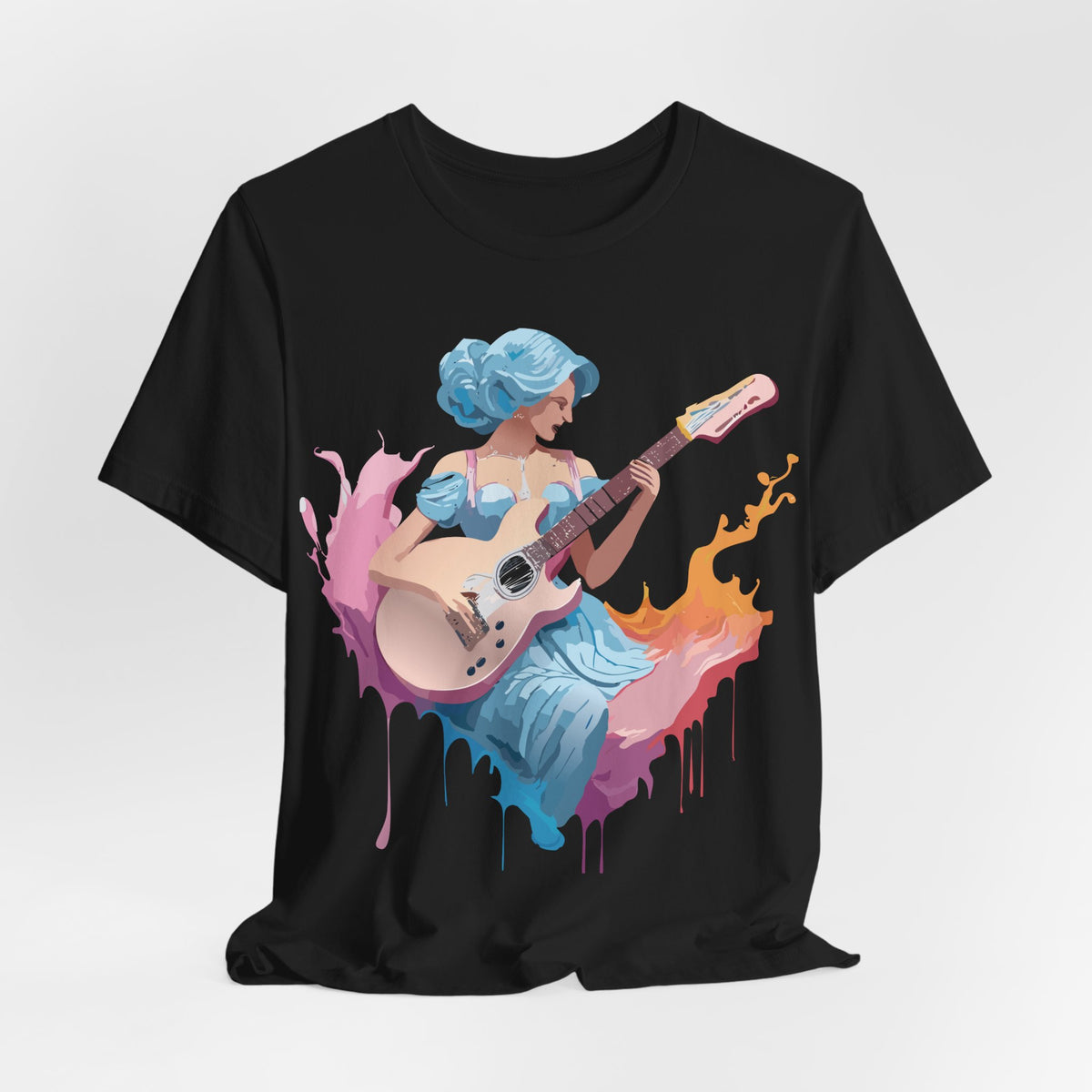 Music Graphic Unisex Cotton Bella+Canvas Tee with Art Design m94