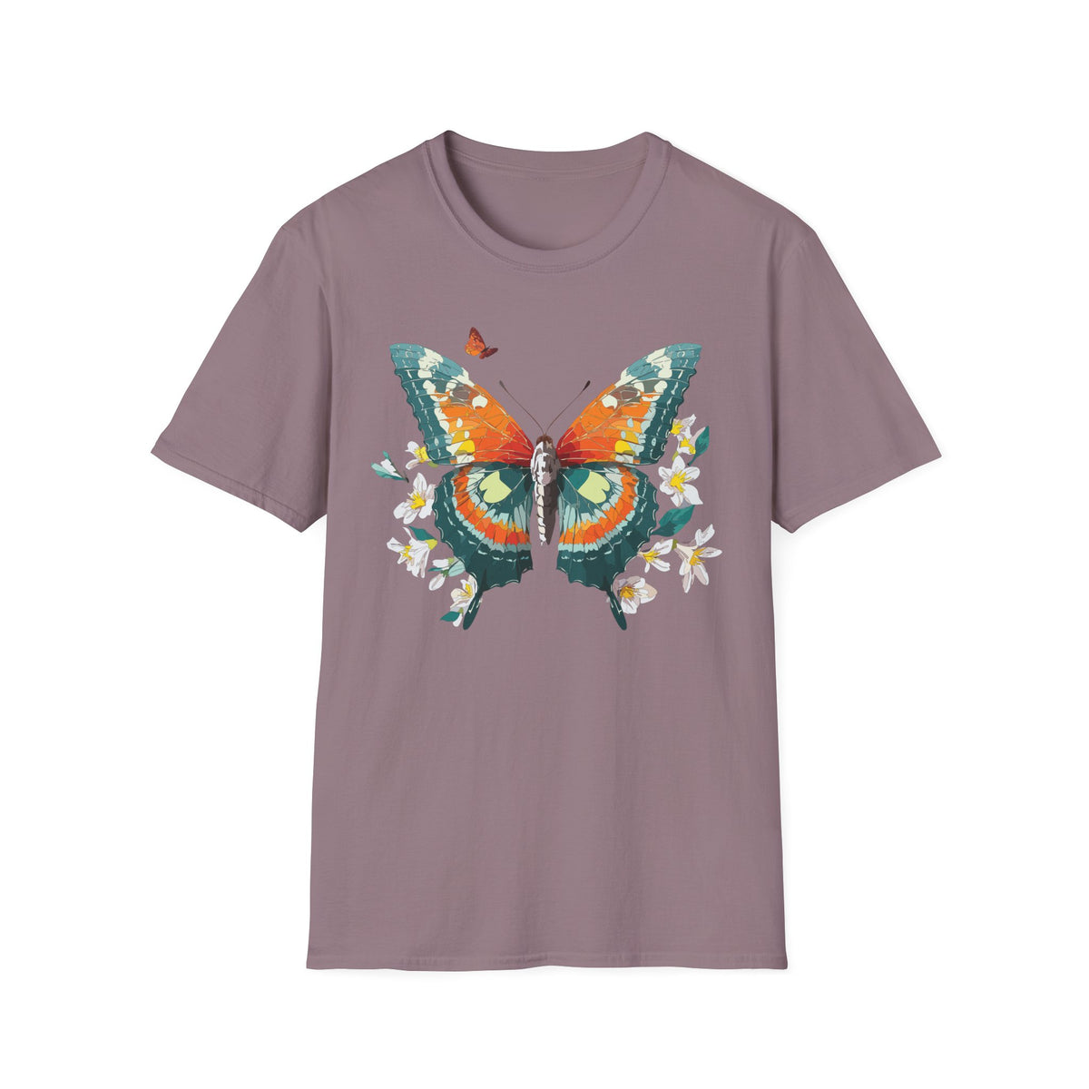 Colorful Watercolor Butterfly T-Shirt | Floral Graphic Tee Unisex 100 Cotton Gildan T-Shirt