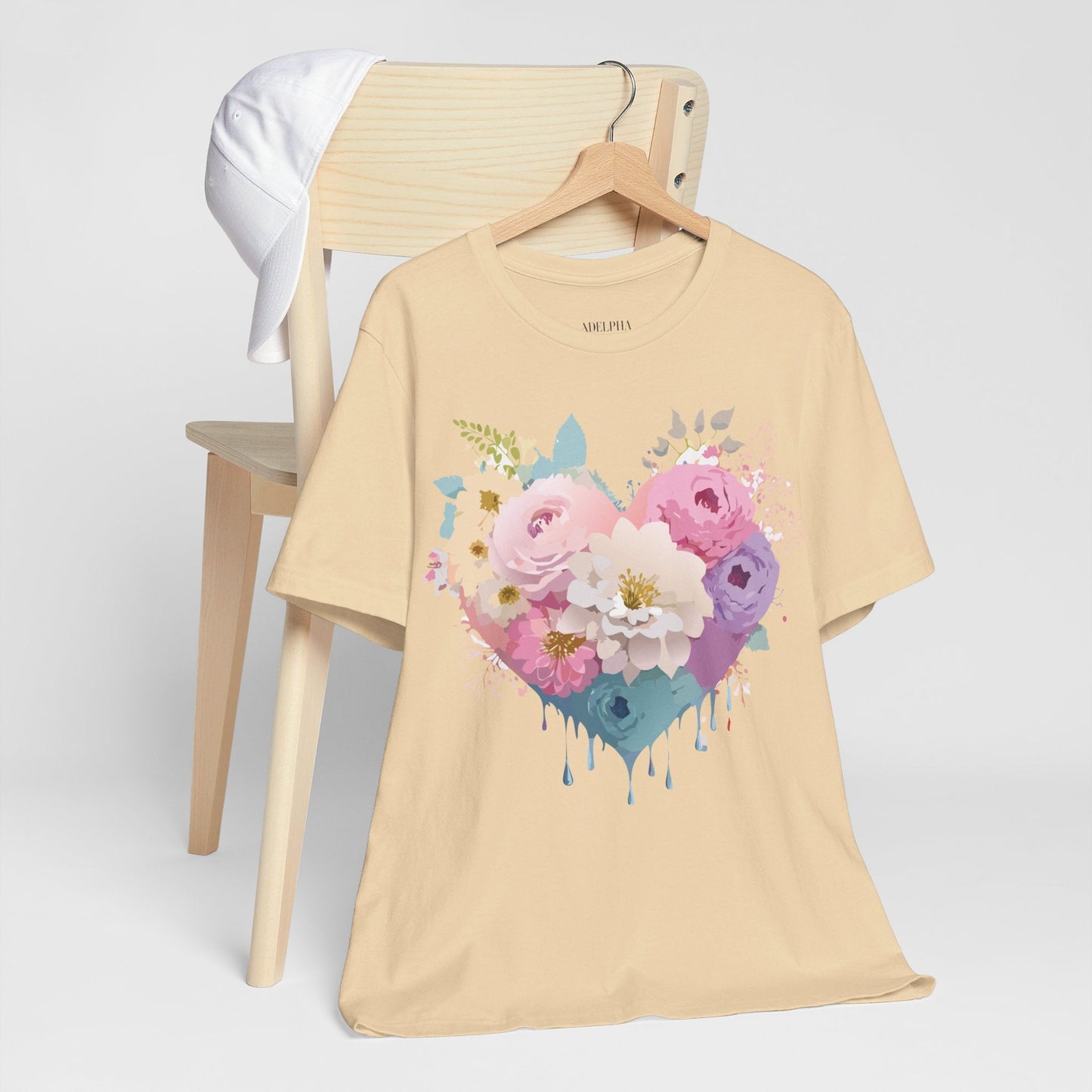 Valentine Graphic Tee Unisex Short Sleeve Shirt With Adelpha Vintage Artwork Design