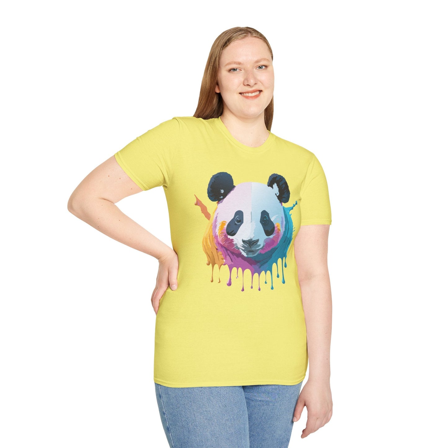 Panda Shirt Unisex T Shirt Softstyle Gildan 64000 100 Percent Ring Spun Cotton Animal Tee