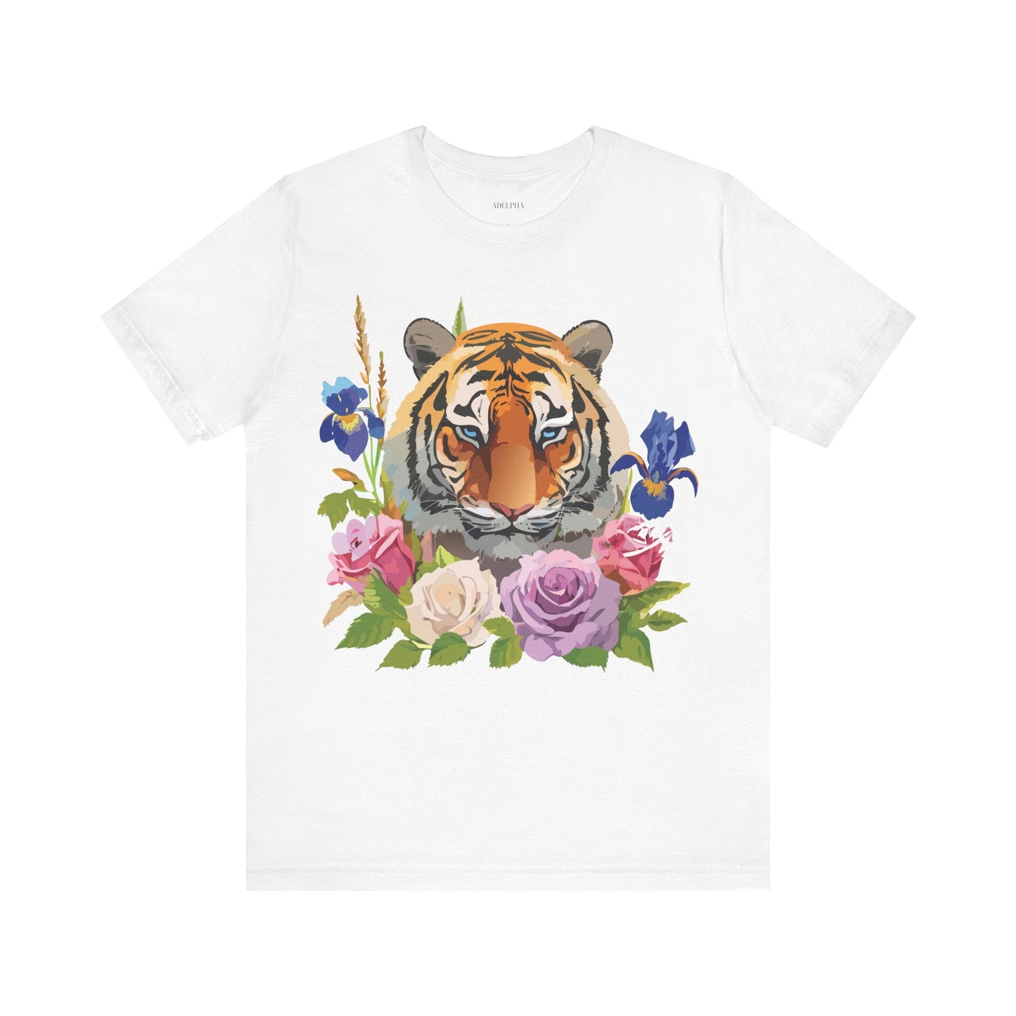 Tiger Graphic Tee Unisex Short Sleeve Tee With Vintage Inspired Artwork By Adelpha