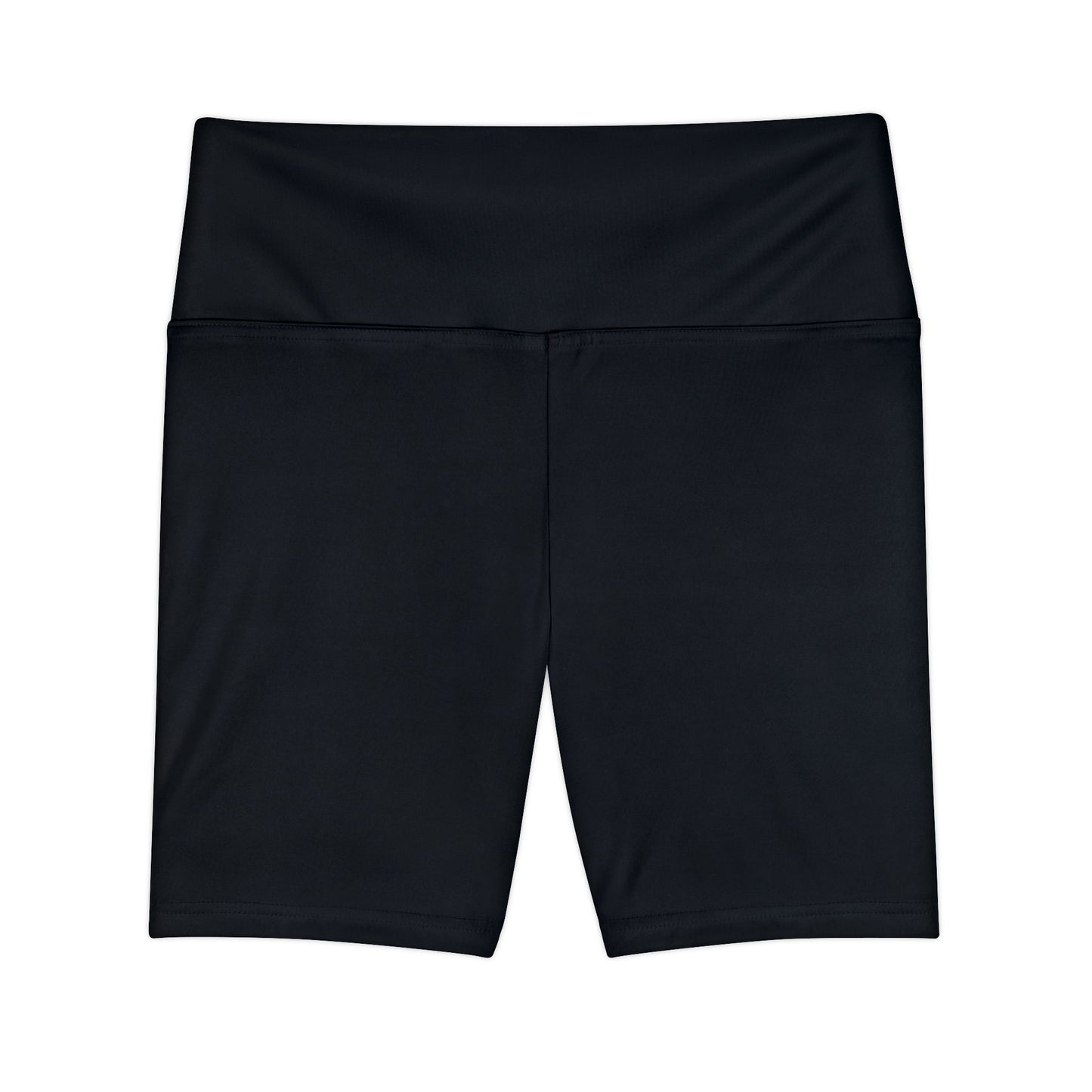 True Black High-Waist Women's Workout Shorts – Biker Bike Shorts for Gym, Running & Yoga