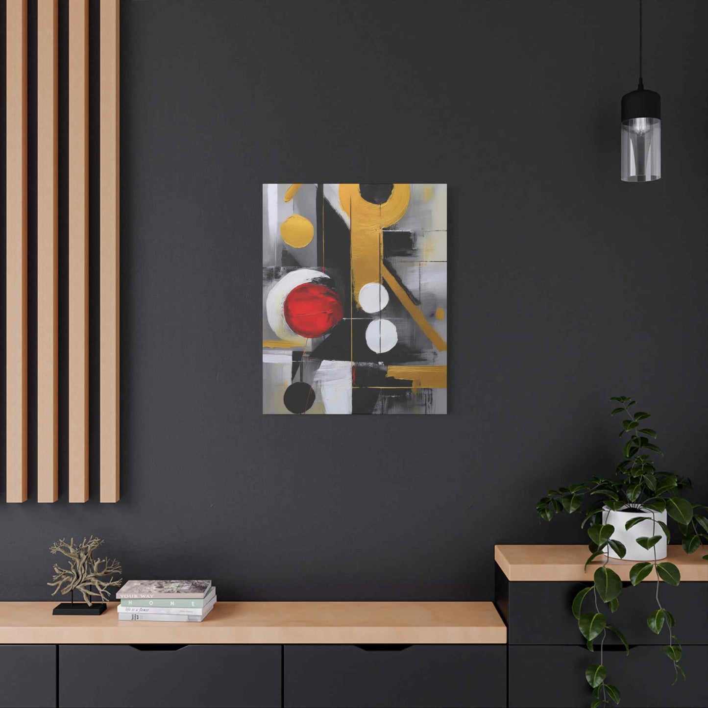 Red Abstract Painting Print Canvas 20x24,20x30,24x30, 24x32,24x36,30x40, 32x48,36x48,40x60 Pine-Wood Inner Frame ABS-24