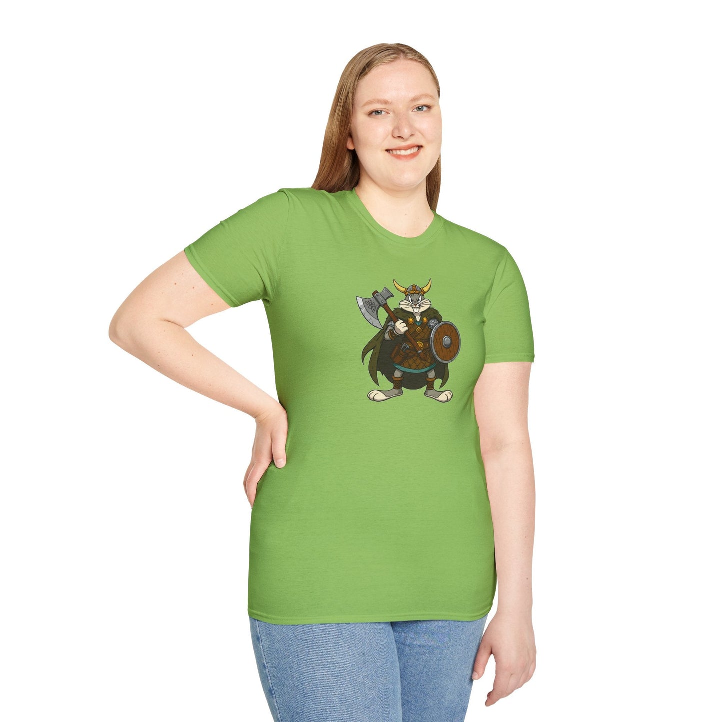 Cartoon Bunny Graphic Unisex Cotton Animal Animation Artwork Design Tee 6