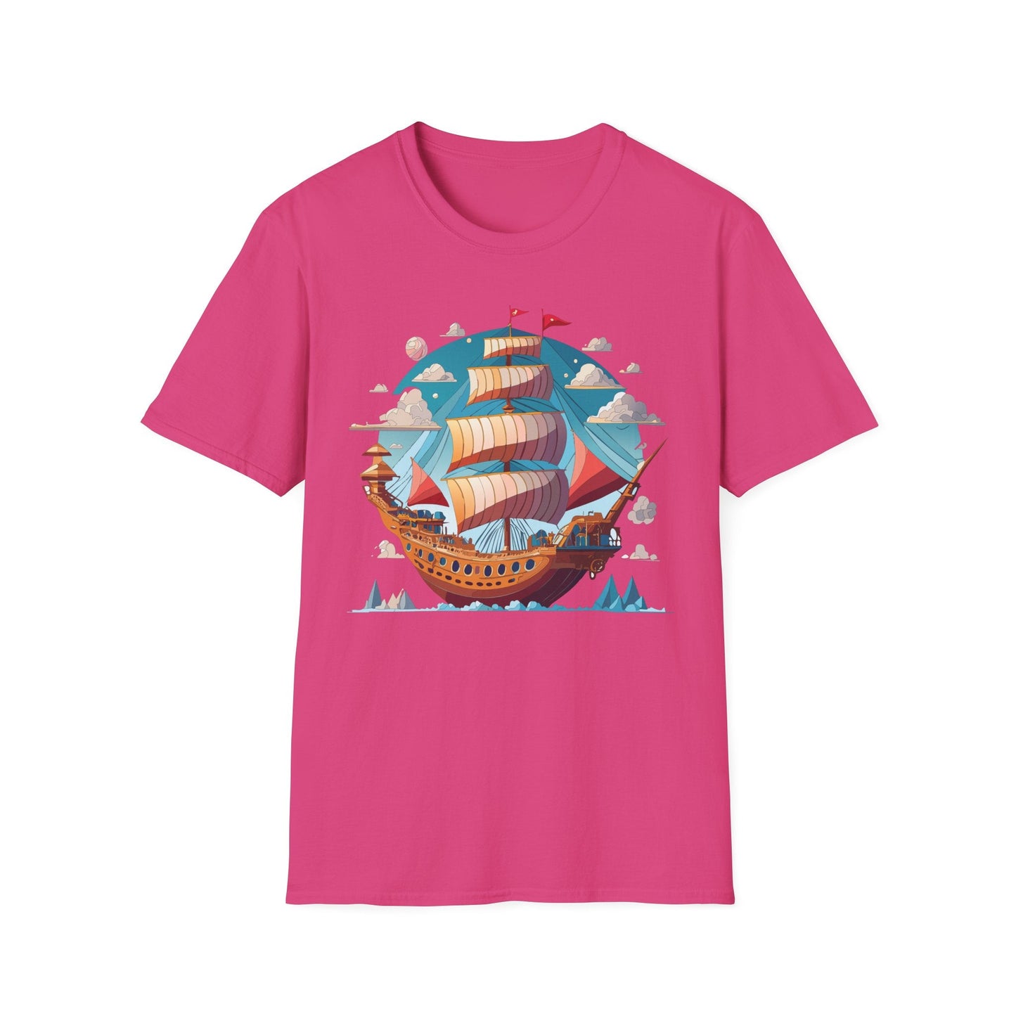 Ship T Shirts Frigate T Shirts Vessel Tee Shirt Unisex Softstyle Cotton Tee Gildan Softstyle 64000