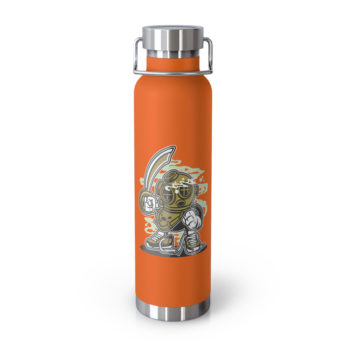 22oz Copper Insulated Water Bottle with Cartoon Design - CV17