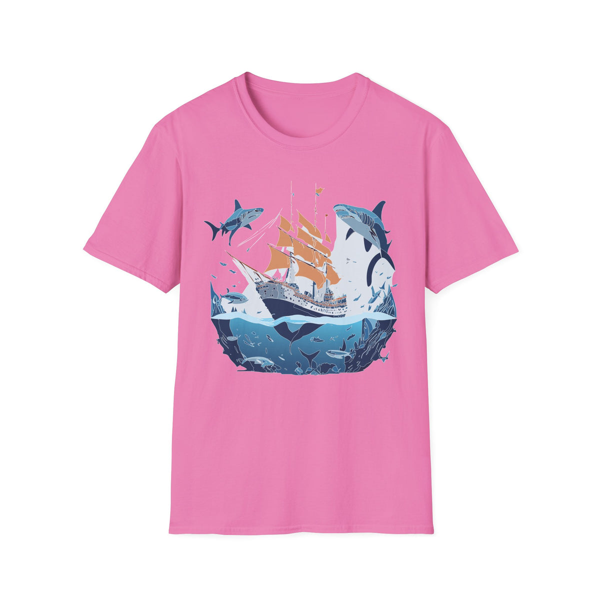 Ocean U boat Graphic Tee Gildan Unisex 100 Cotton Tee Shirt h37