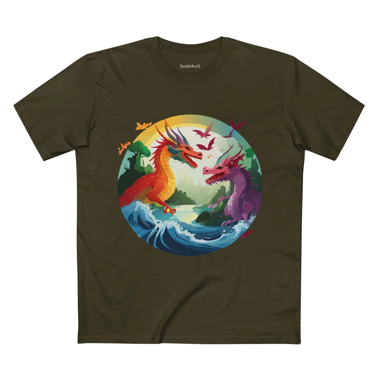 Dragon Graphic Unisex 100 Cotton Staple Tee 16