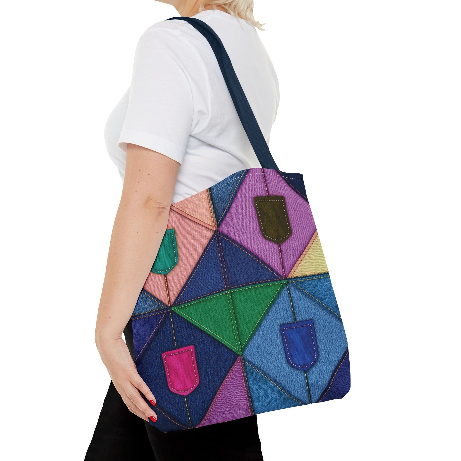 Denim Canvas Bag, Tote Bag Denim Printify