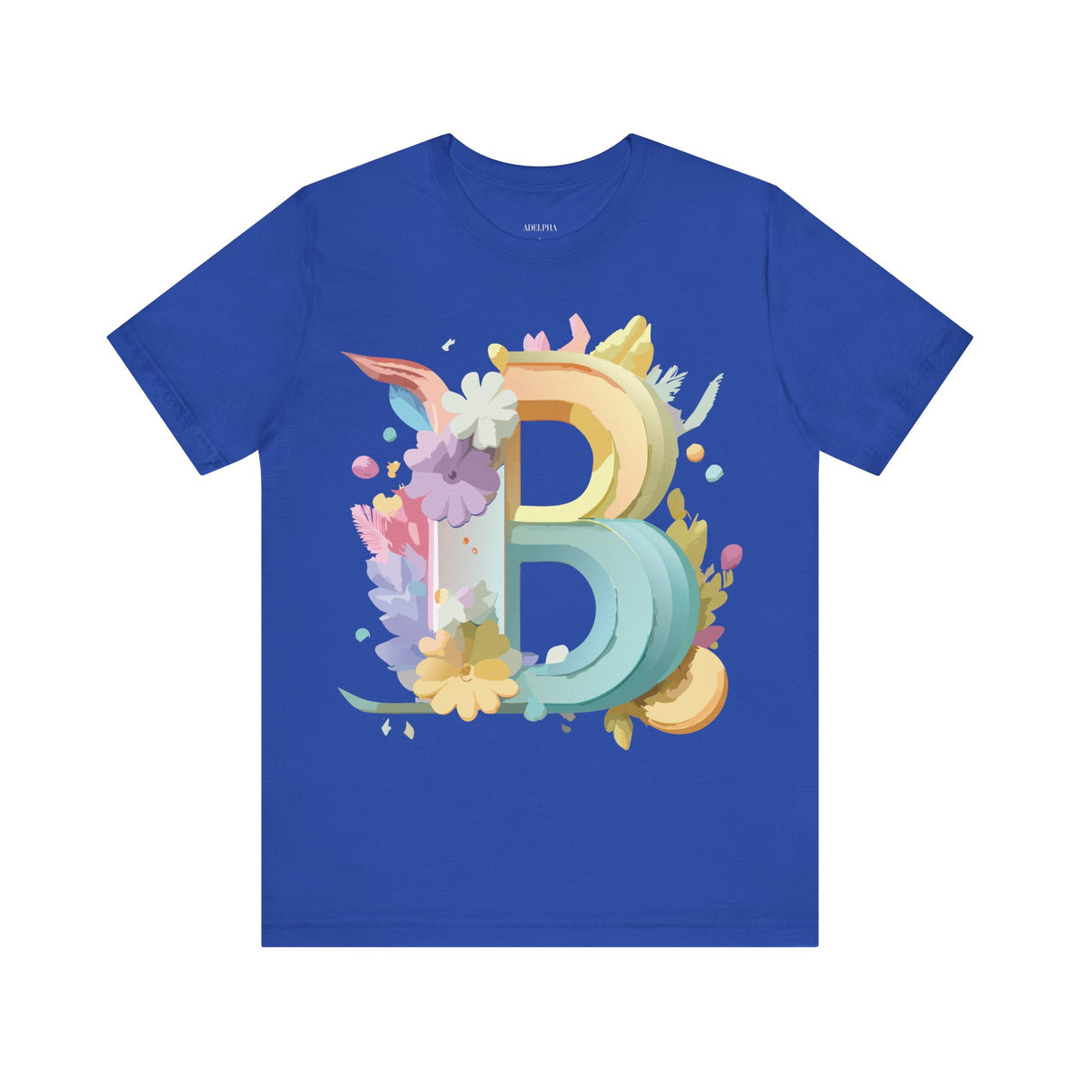 Letter B Graphic Unisex Cotton Bella+Canvas Tee with Art Letter Design