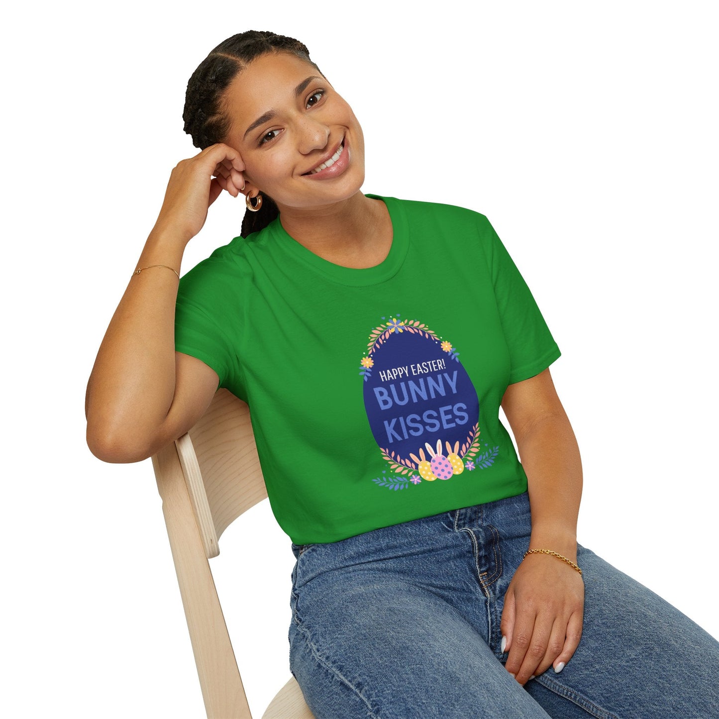 Easter Bunny Kisses T Shirt Unisex Gildan Softstyle Tee With Easter Signature Prints Design