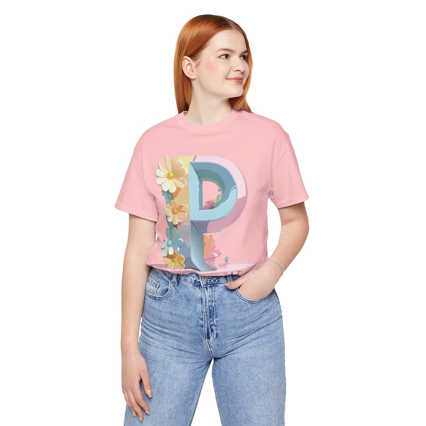 Adelpha Letter P Graphic T Shirt Unisex Vintage Inspired Art Tee for Everyday Style