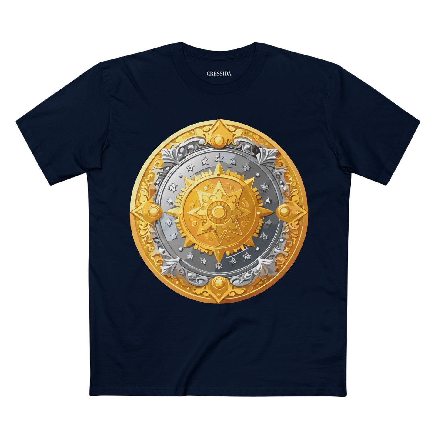 Antique Gold Coin Graphic Design T-Shirt Unisex 100 Cotton With Golden Print Artwork Tee 23
