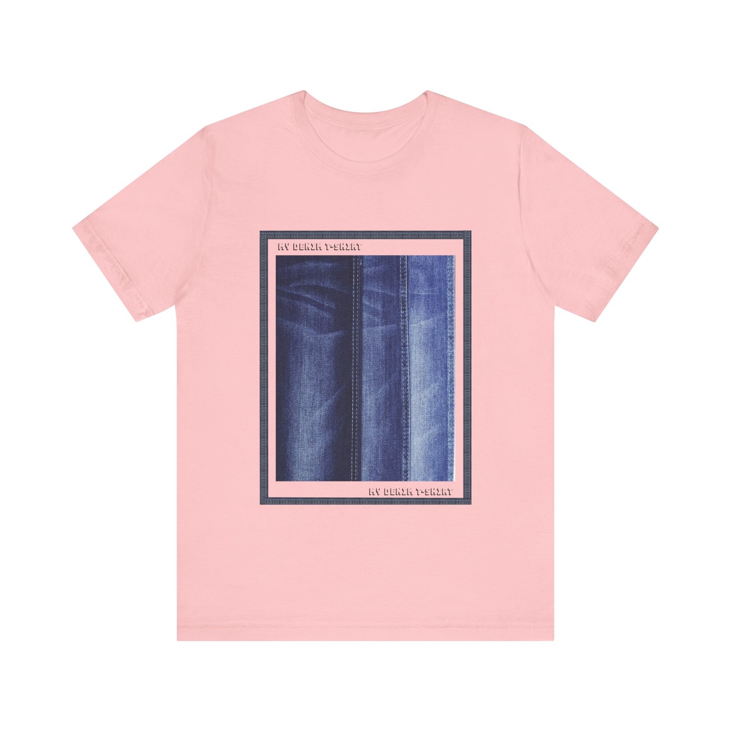 T-shirt unisexe en coton avec imprimé denim