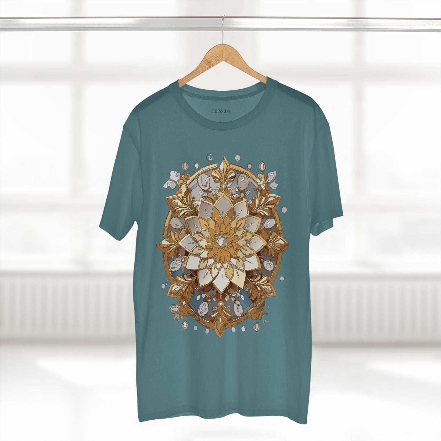Floral Graphic T-Shirt Unisex 100 Cotton Art Design with Antique Flowers Tee 21