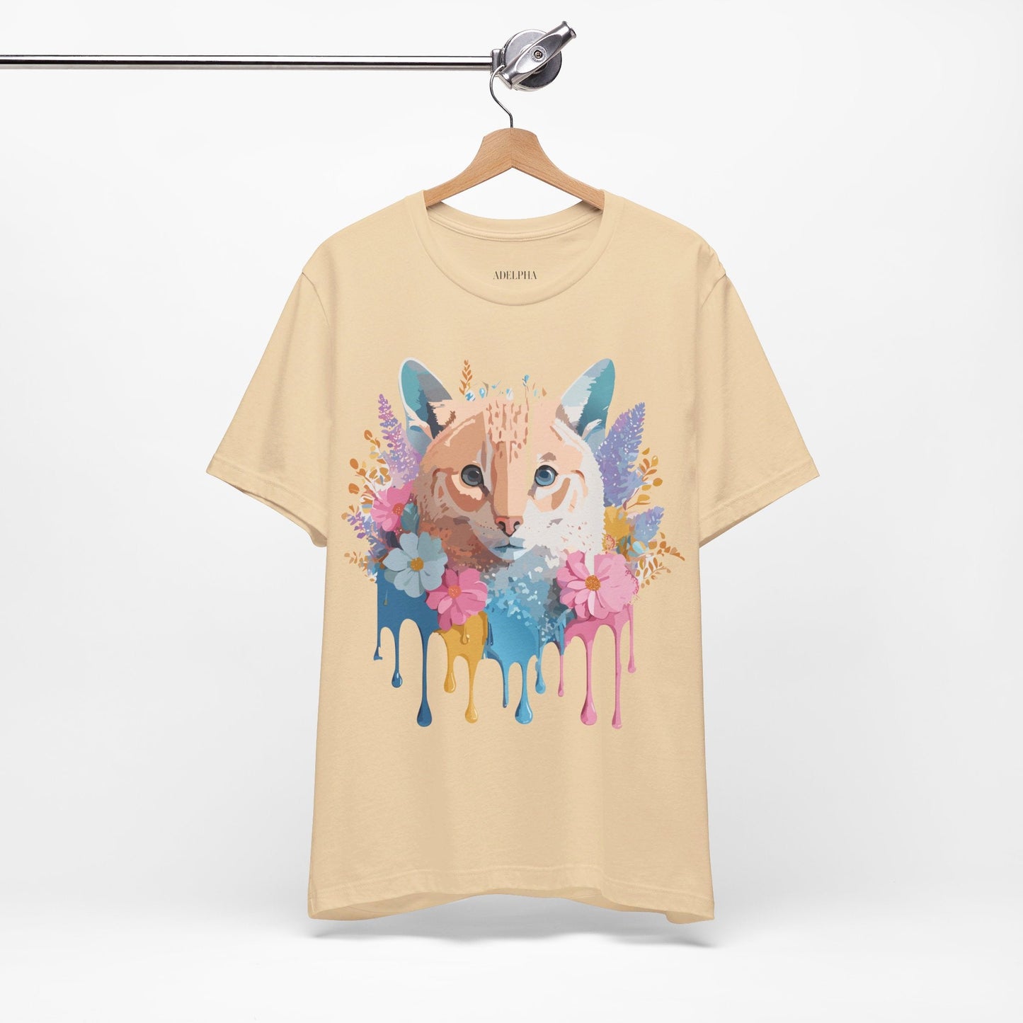 Cat Graphic Tee Unisex Short Sleeve With Adelpha Artwork Vintage Inspired