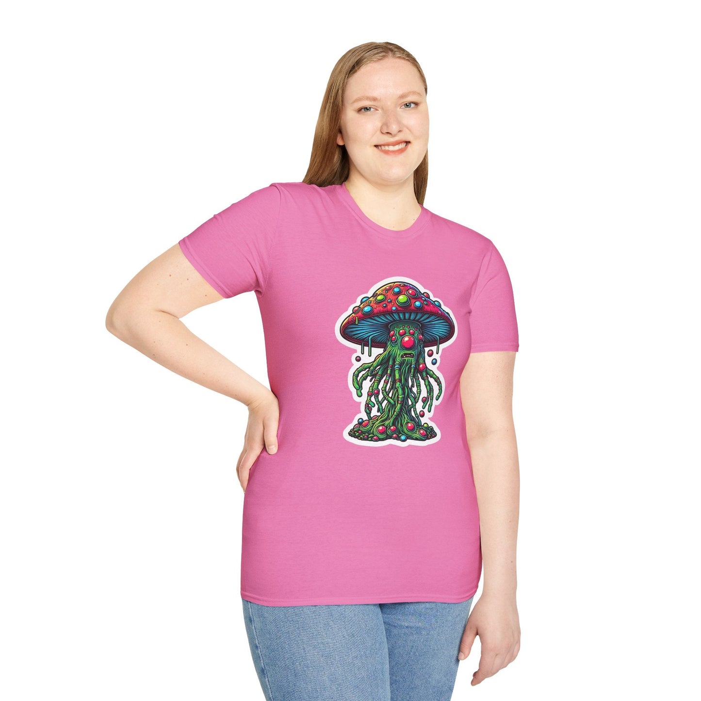 Mashroom Tee Shirt Unisex Funny Mashroom Shirt With Fungus Art Design Gildan Softstyle 64000