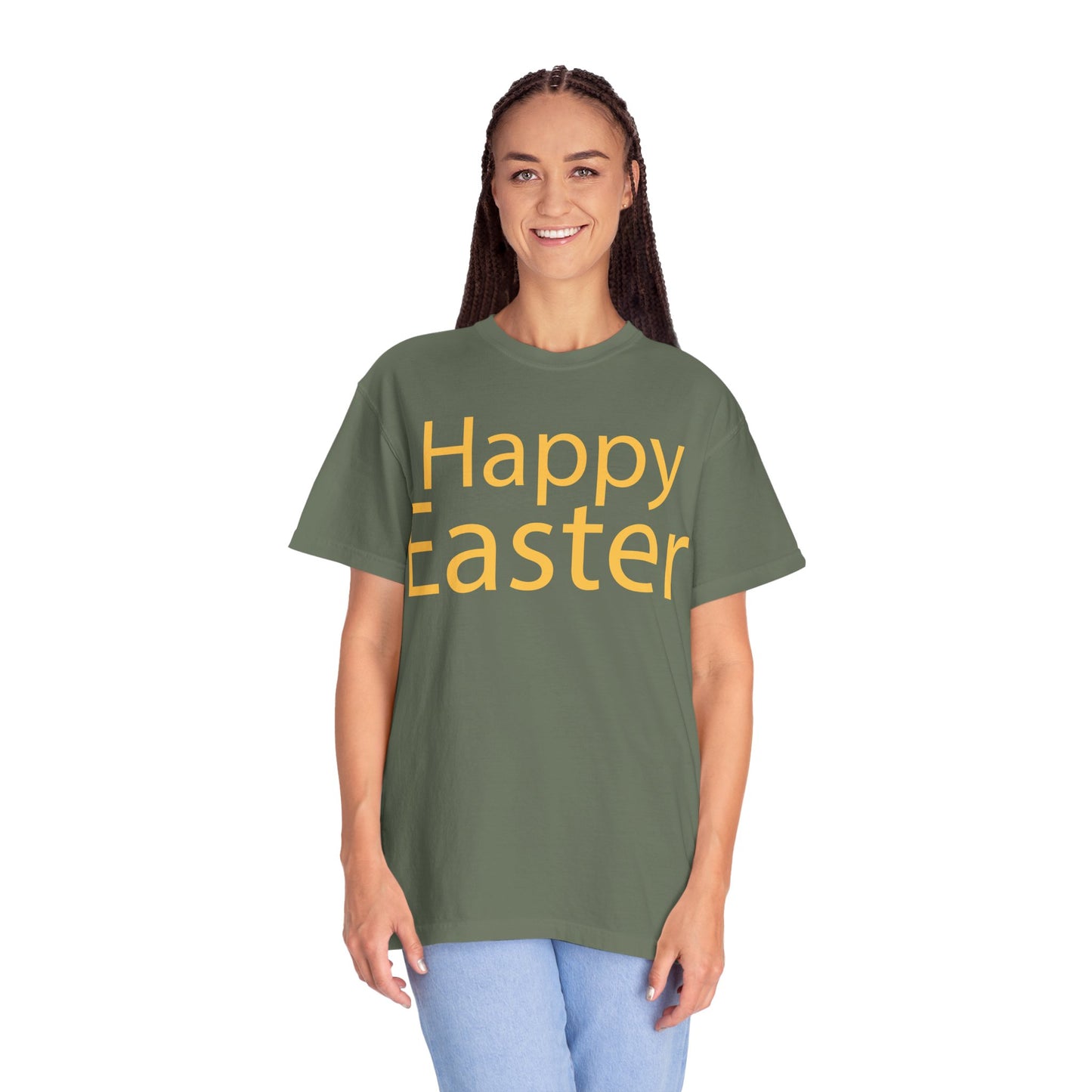 Happy Easter T-Shirt, Tee Shirt with Easter Signature, T Shirt with Easter Prints, Tee Shirt with Easter Design