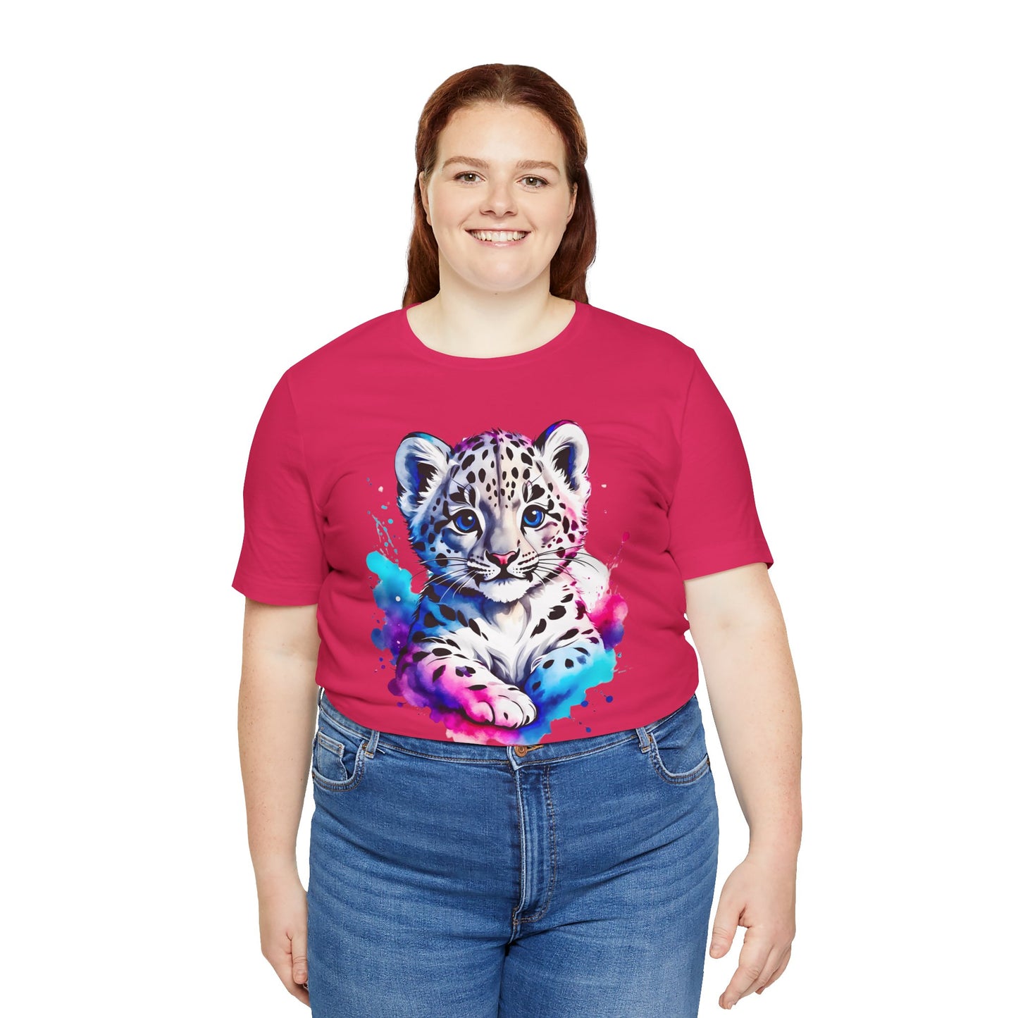 Baby Leopard Shirt, Cute Leopard Tee Shirt, Animal T-Shirt, Gepard Top, Animal Tees, Art Design T-Shirt, Graphic Tee