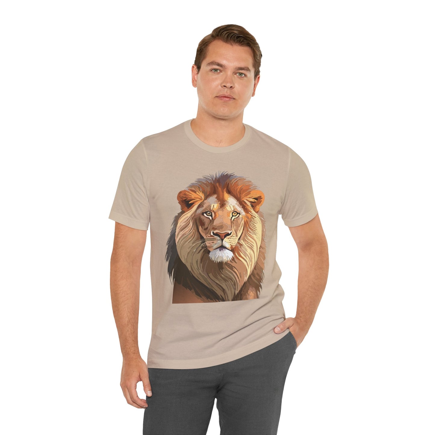 Unisex Animal Graphic Tee Shirt With Wild Animals Art Design For Everyday Wear Casual