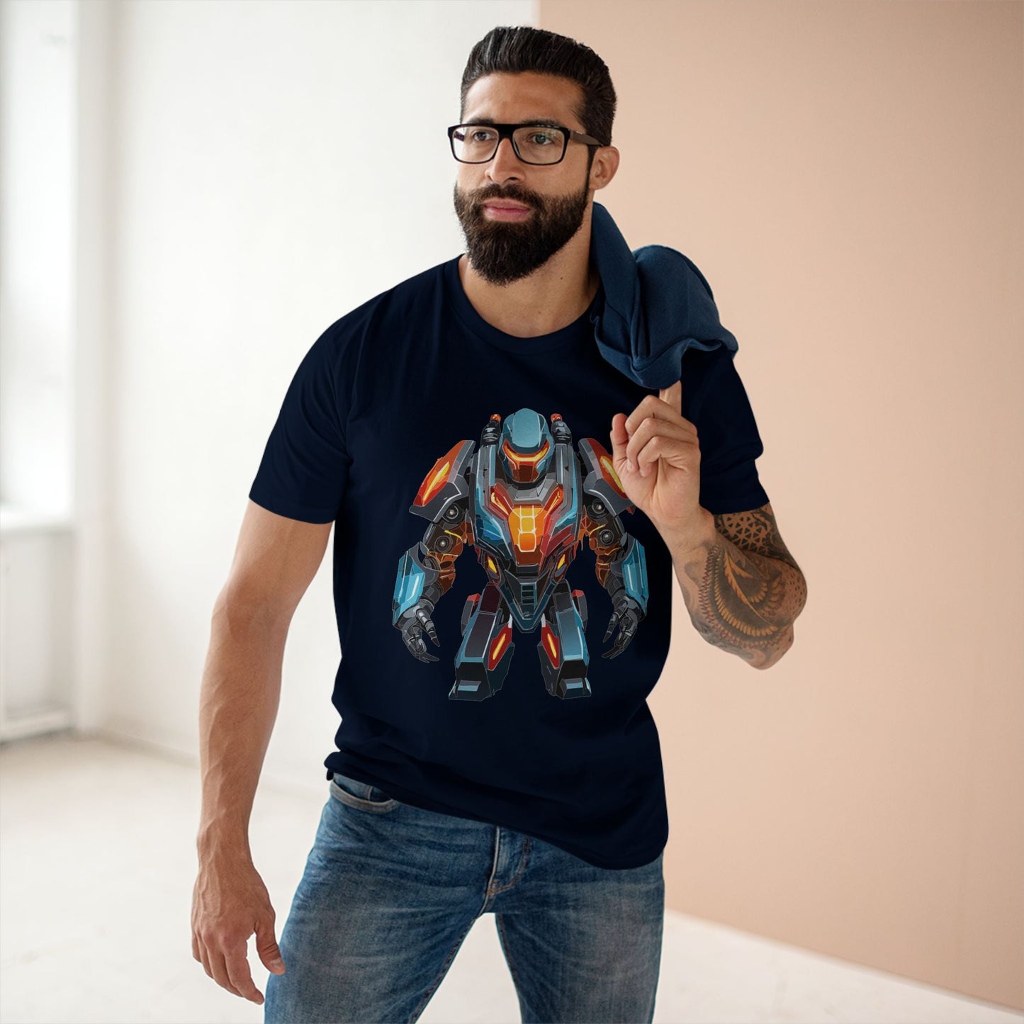Cyborg Robot Graphic Unisex 100 Cotton Staple Tee 19