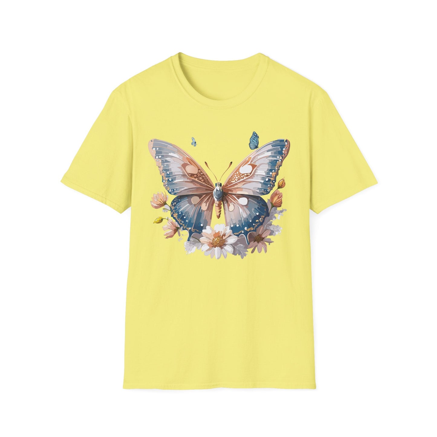 Butterfly Shirt Unisex Monarch Design Gildan 64000 Ring Spun Cotton Softstyle Tee For Comfort