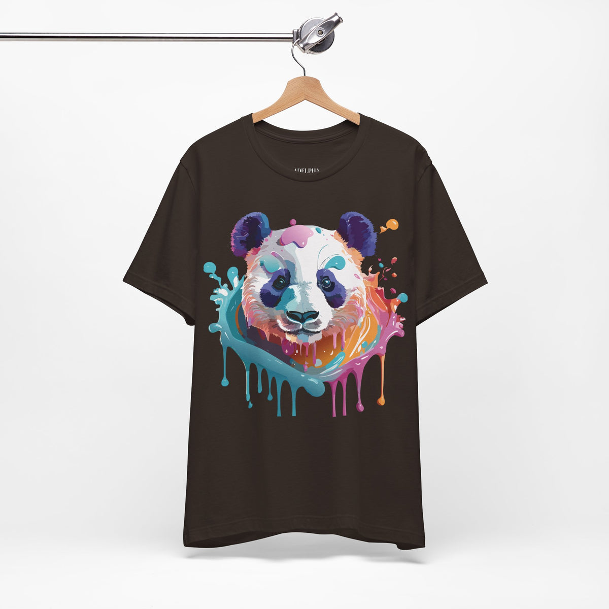 Panda Graphic Unisex Cotton Bella+Canvas Tee with Art Animal Design e53