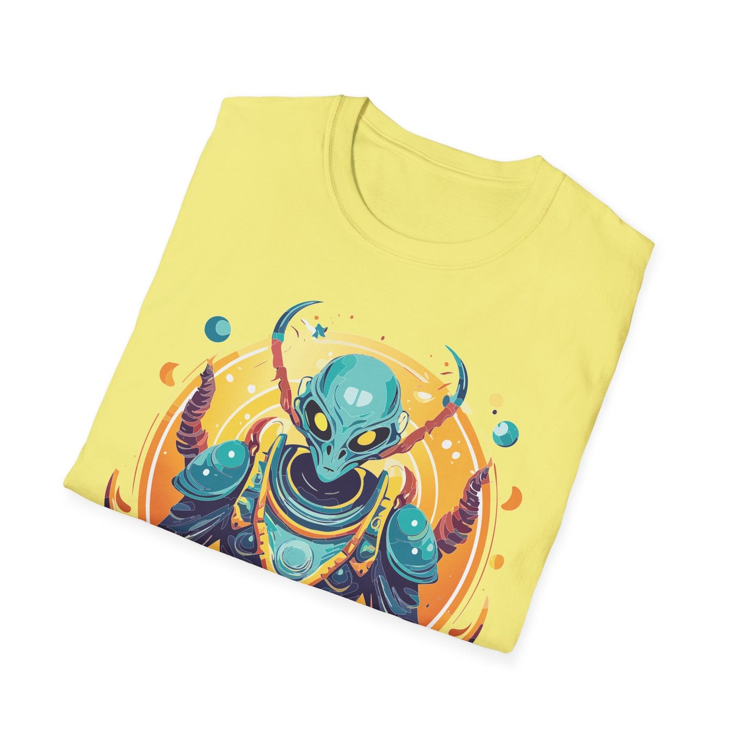 Cosmos Alien T Shirt Unisex Softstyle Short Sleeve Tee With Alien Art Design Artwork