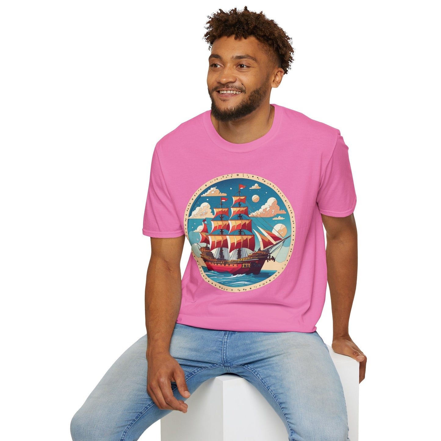 Unisex Ship T Shirts Frigate T Shirts Vessel Tee Shirt Gildan Softstyle 64000 Premium Cotton