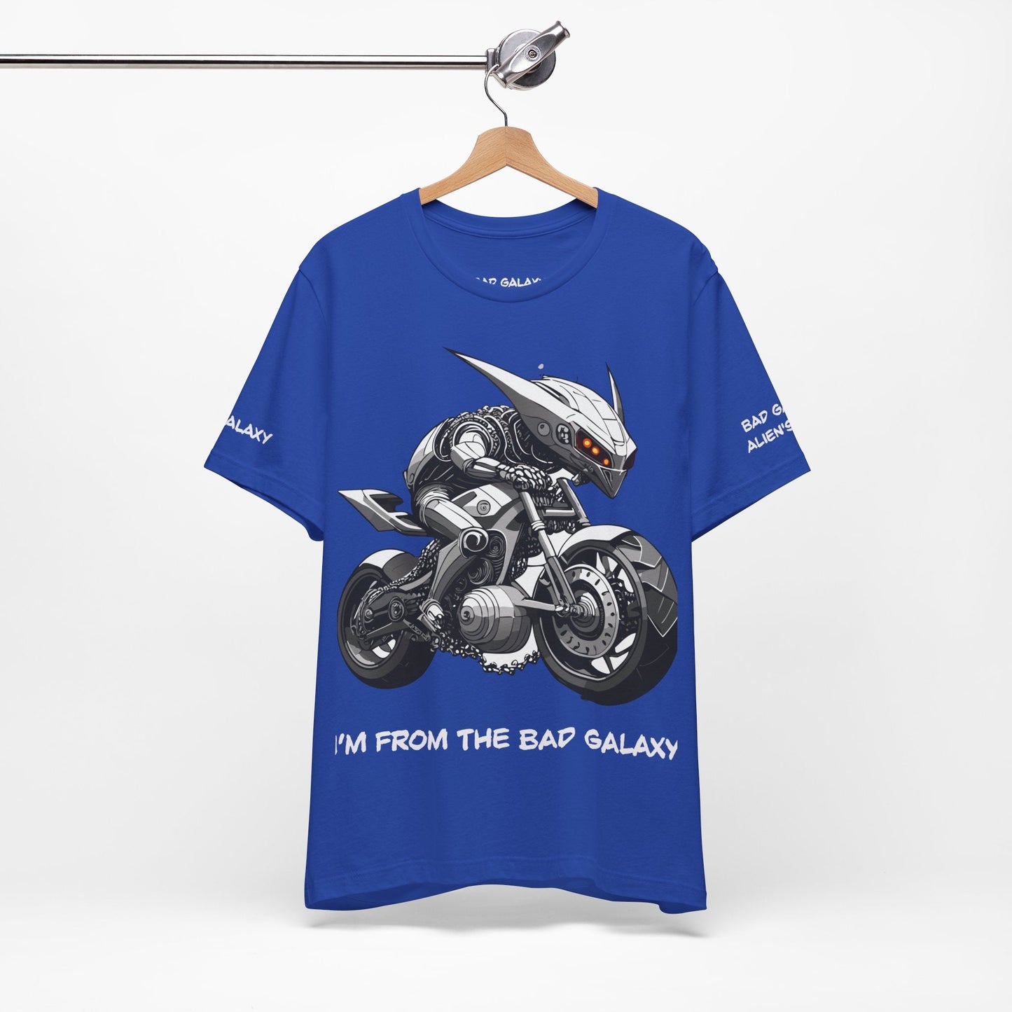 Tee Shirt With Alien From Bad Galaxy Made To Order 100 Percent Cotton Eco Friendly Print