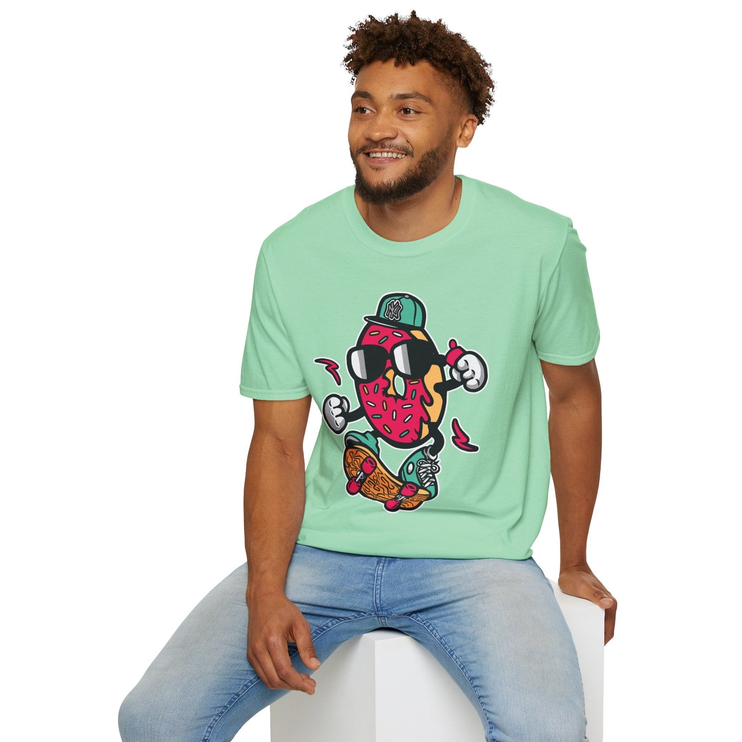Cartoon T Shirt Animation Tee Funny Art Graphic Shirt Unisex Gildan Softstyle 64000