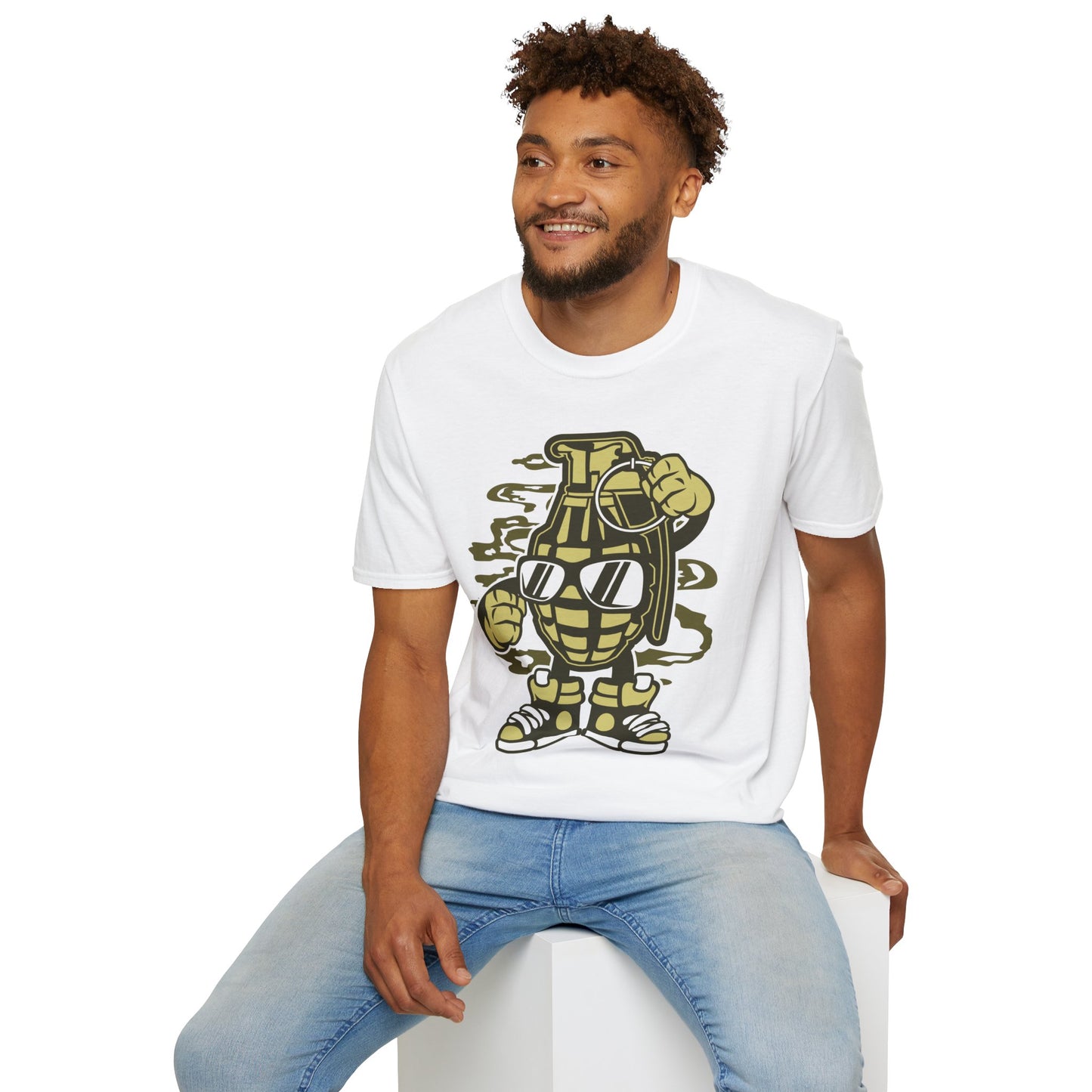 Unisex Cotton T-Shirt with Cartoon Graphic Design