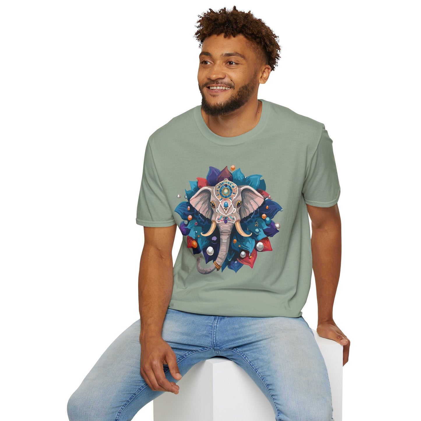 Elephant T Shirt Unisex Softstyle 64000 Short Sleeve Cotton Tee Comfortable Everyday Wear