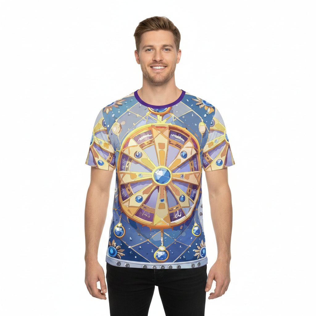 Unisex Poly T-Shirt with Abstract Graphic Design Print