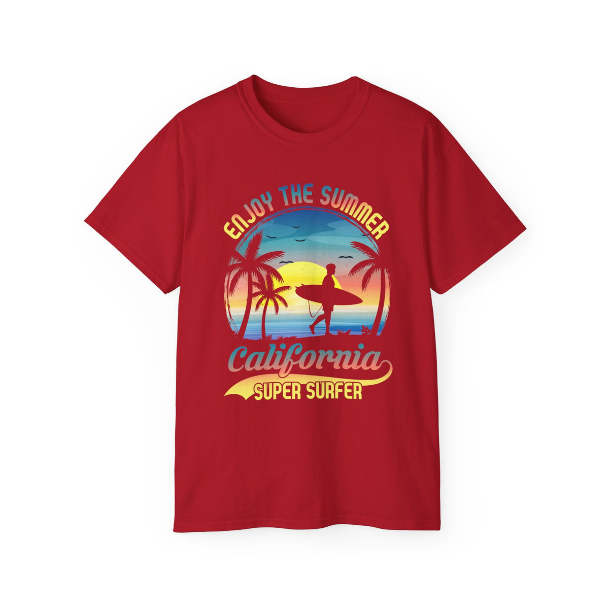 California Super Surfer Enjoy the Summer T-Shirt | Surf Sunset Tee