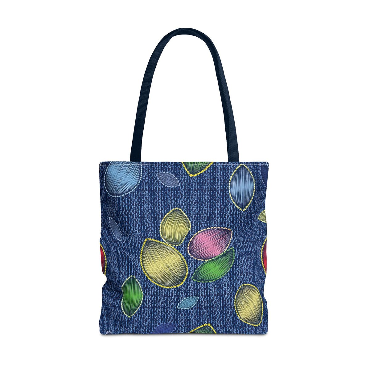 Denim Fabric Imitation Print Unisex Canvas Bag Poly Spun 3 Sizes Tote Bag 152