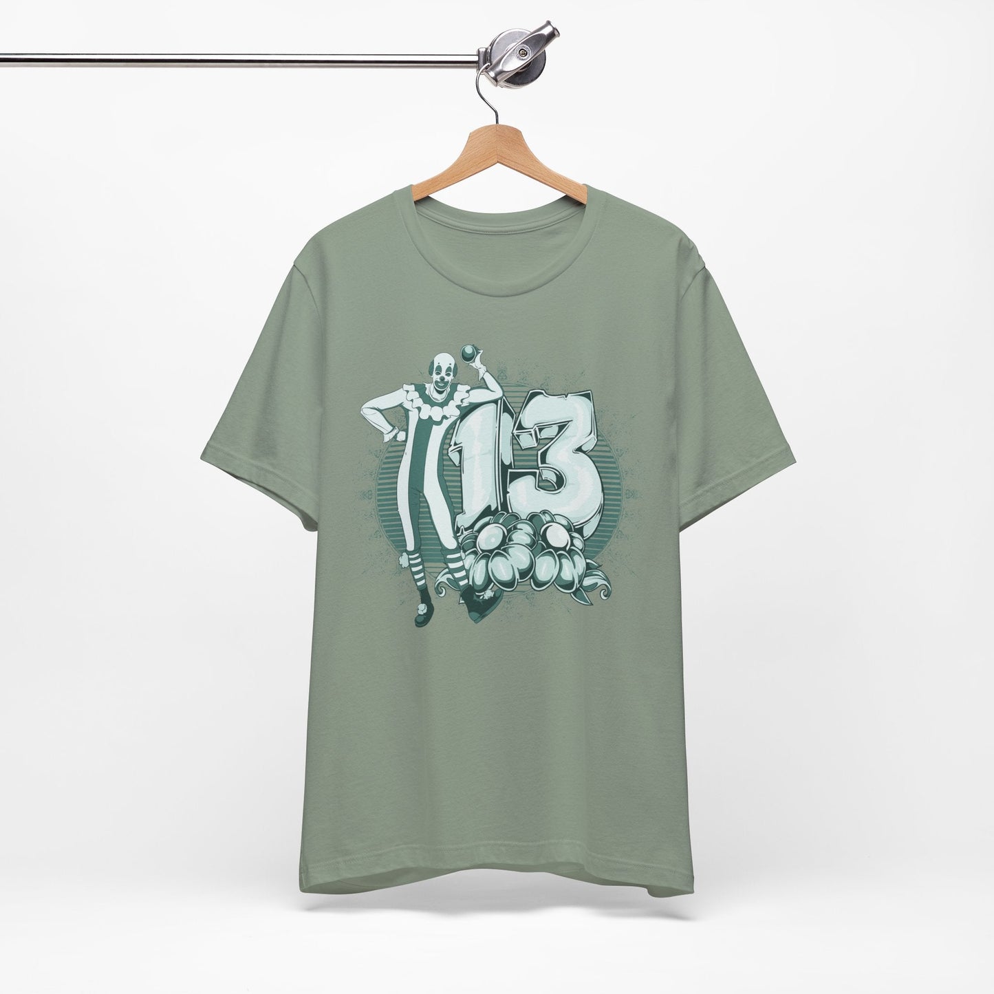 Vintage Clown Graphic Illustration Unisex Cotton T-Shirt Art-39